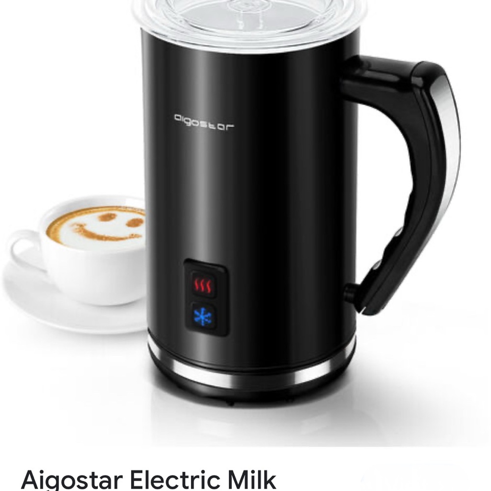 Aigostar Black Electric Milk Frother